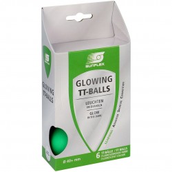 Sunflex Glowing 6 galda tenisa bumbiņas