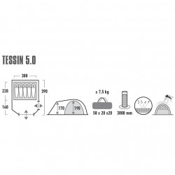 High Peak Tessin 5 telts