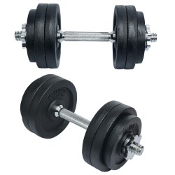 Dumbbell saliekama gumijota metāla hantele 2,5-15kg