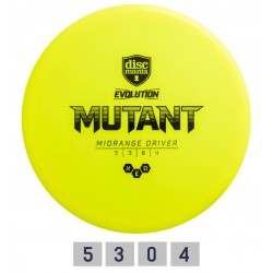 Discomania diskgolfa disks Midrange Driver NEO MUTANT Evolution Yellow 5/3/0/4