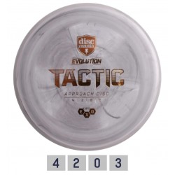 Discomania diskgolfa disks Midrange driver HARD EXO TACTIC Evolution Grey 4/2/0/3