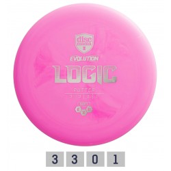 Discomania diskgolfa disks Putter SOFT EXO LOGIC Evolution Pink 3/3/0/1