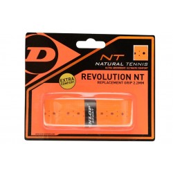 Tennis racket replacement grip DUNLOP NT REVOLUTION 2.2mm orange 1pcs-blister