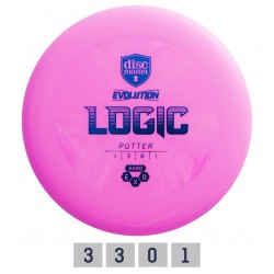 Discmania diskgolfa disks Putter HARD EXO LOGIC Evolution Pink 3/3/0/1
