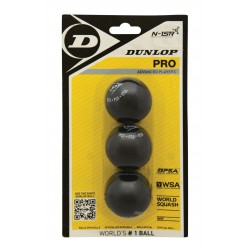 Dunlop skvoša bumbiņas PRO yellow-profesional 3-blister