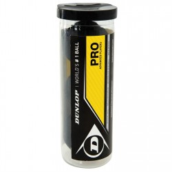 Dunlop skvoša bumbiņas PRO 2 yellow dots 3-tube WSF/PSA/WSA official