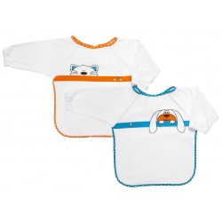 Long-sleeves terry bib FASHY 1716 00 33x40 cm velcro closure 2pcs.