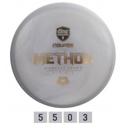 Discmania diskgolfa disks Midrange Driver HARD EXO METHOD Evolution Grey 5/5/0/3
