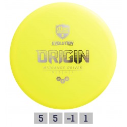 Discmania diskgolfa disks Midrange Driver NEO ORIGIN Evolution Yellow 5/5/-1/1