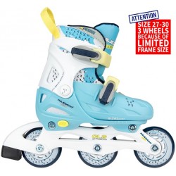 Nijdam skrituļslidas 52SH 27/30 light blue/white